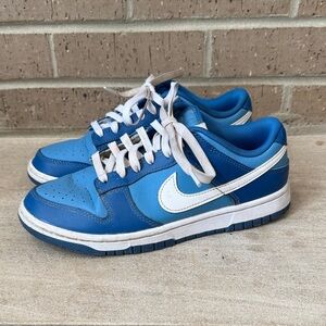 Nike mens 6 Dunk Low Marina blue DJ6188-400 leather sneaker shoes
